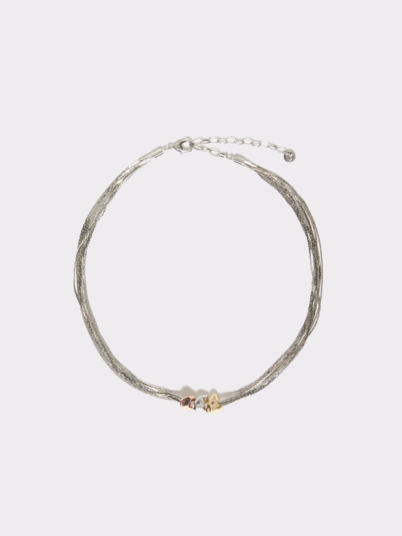 Collana multifilo con pepite image number 0