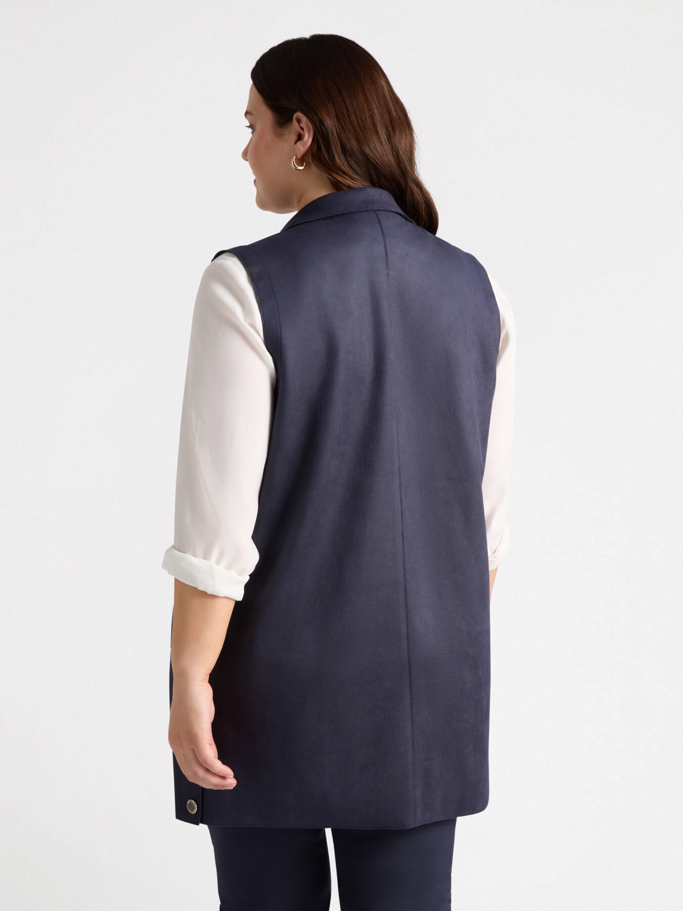Waistcoat in soft touch effect fabric image number 1