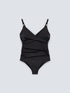 Black one-piece swimsuit with metal loops image number 4