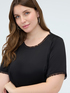 A-line satin dress with fringed details image number 3