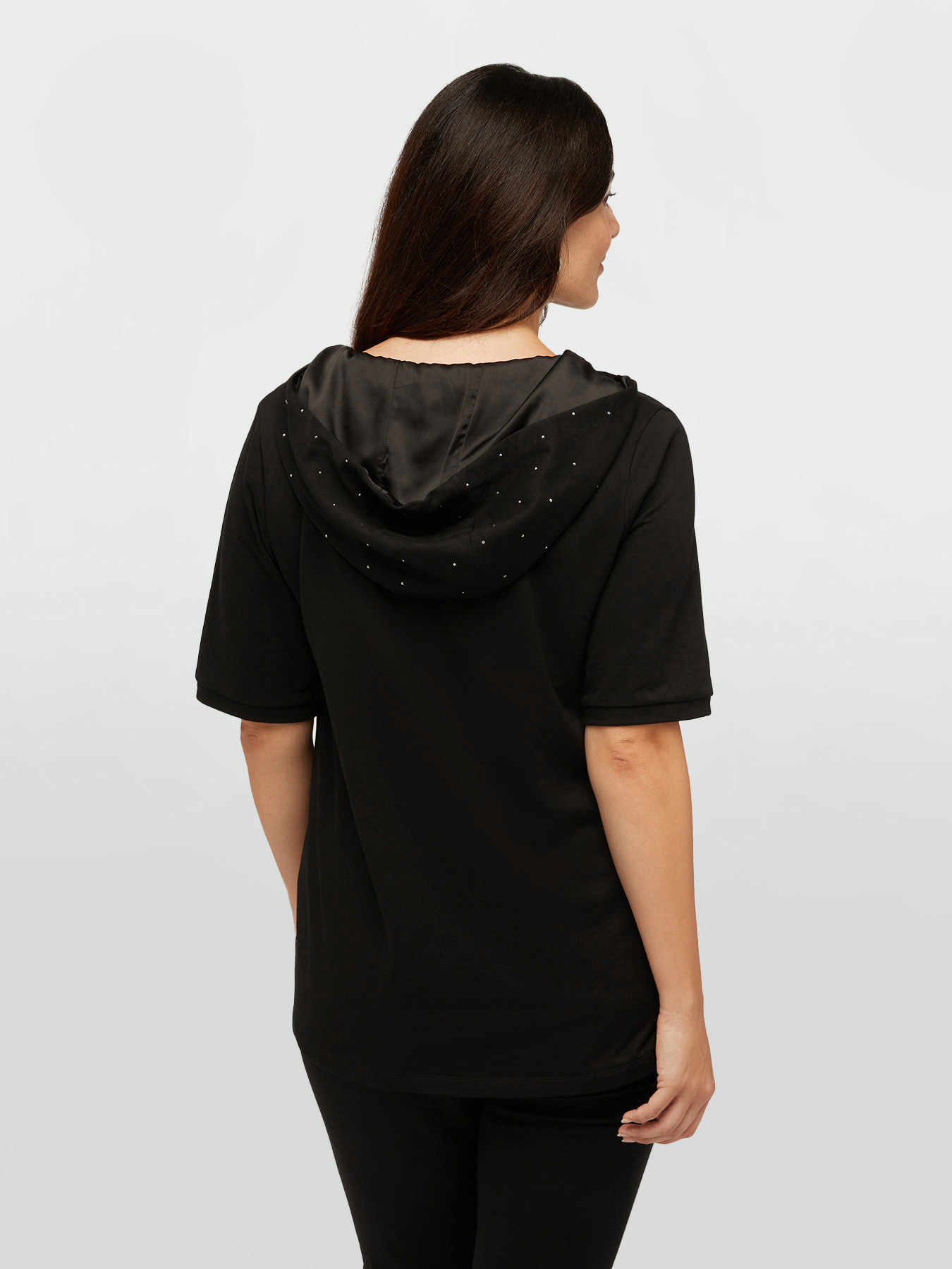 Sweatshirt aus zwei Stoffen mit Kapuze image number 1