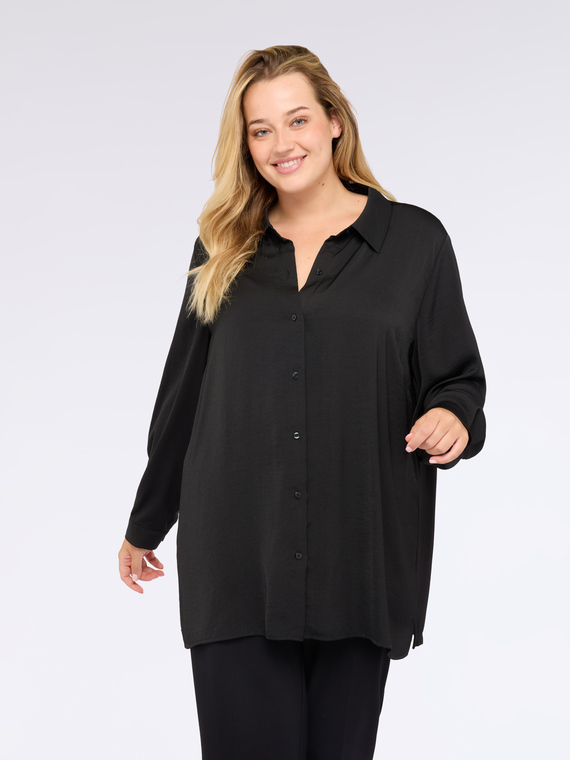Chemise bi-mati&egrave;re m&eacute;lange viscose