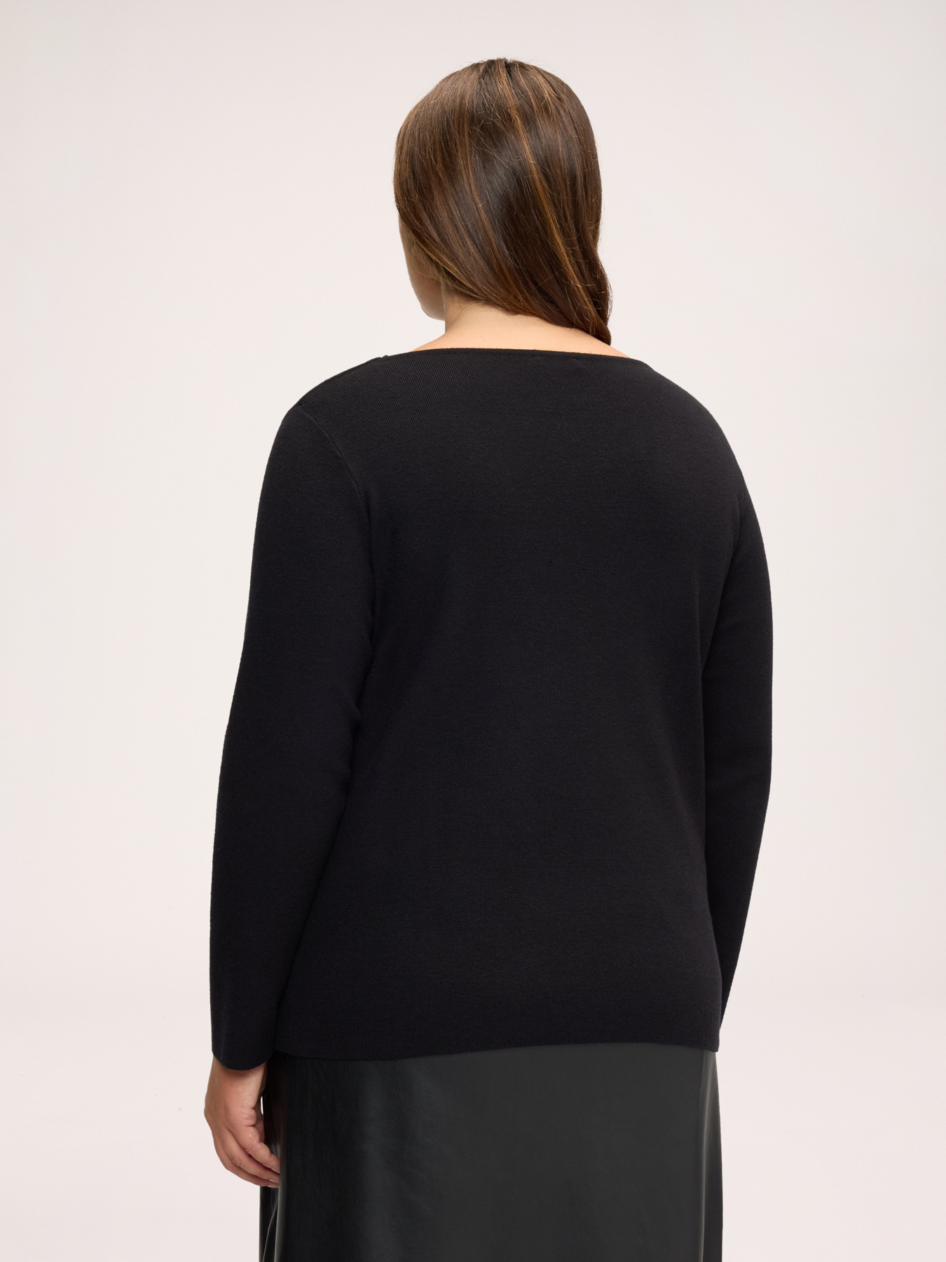 Boat-neck sweater with jewel embellishments image number 1