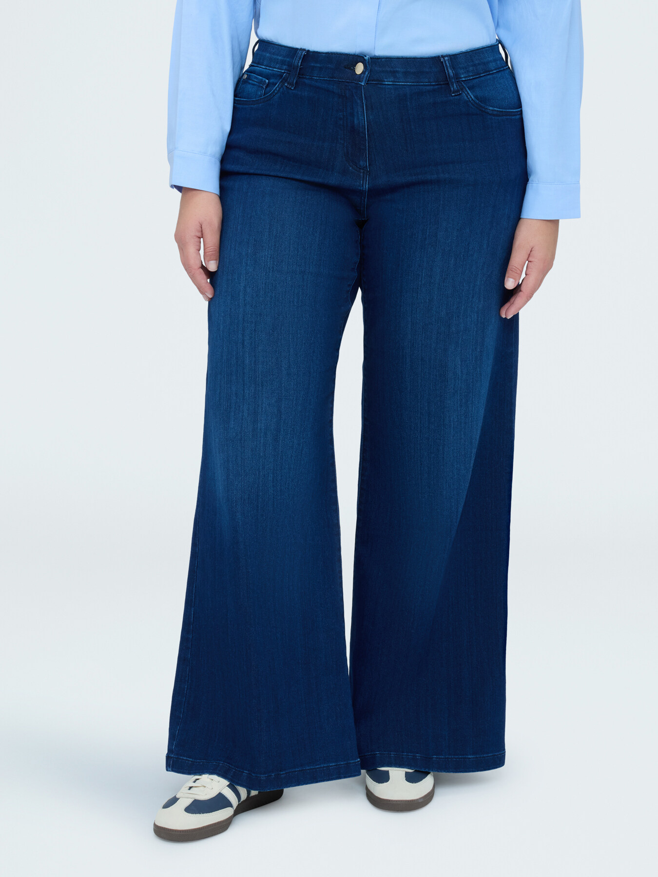Jeans Wide Leg lavado azul image number 2