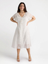 Long broderie anglaise cotton dress image number 0