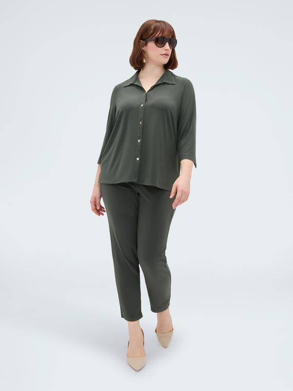 Jersey shirt with collar