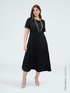 A-line satin dress with fringed details image number 0