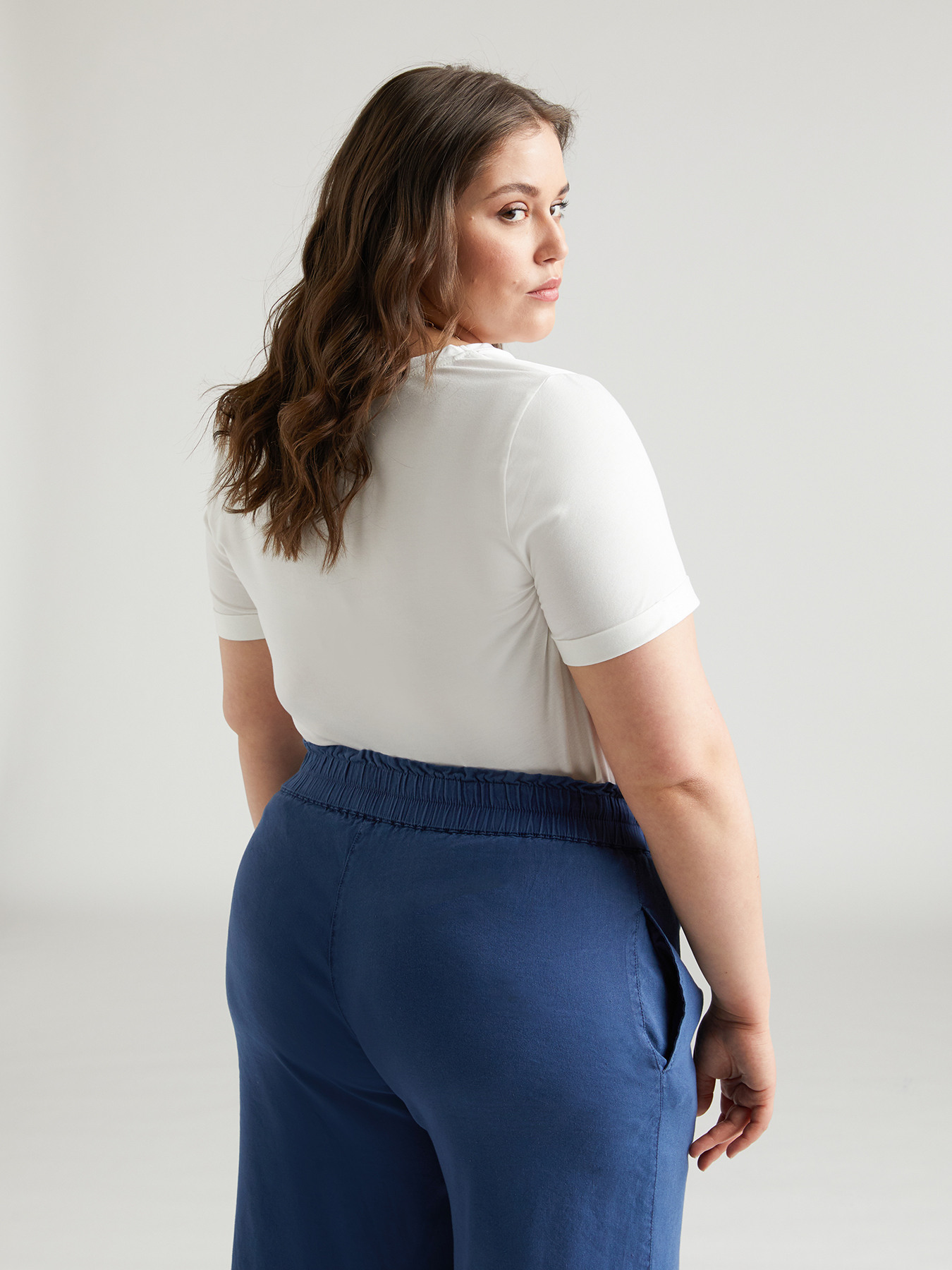 T-shirt en deux tissus image number 1