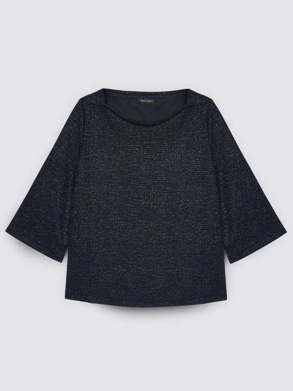 Sweat-shirt &agrave; encolure bateau