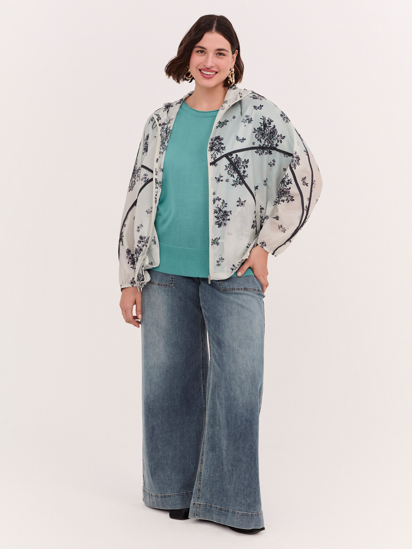 Bomber jacket with floral print image number 3