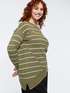 Striped asymmetrical sweater image number 2