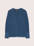 Denim-effect knit cardigan image number 4