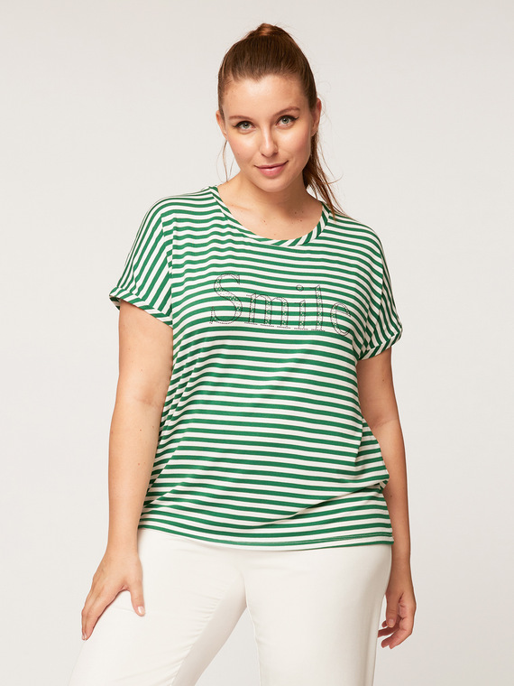 Fiorella Rubino T-shirt rigata Smile Donna