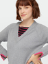LENZING&trade; ECOVERO&trade; viscose sweater with stripes image number 3