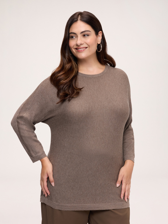 Maglia a coste in misto viscosa