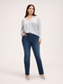 Maglia lurex scollo a V in misto viscosa image number 2