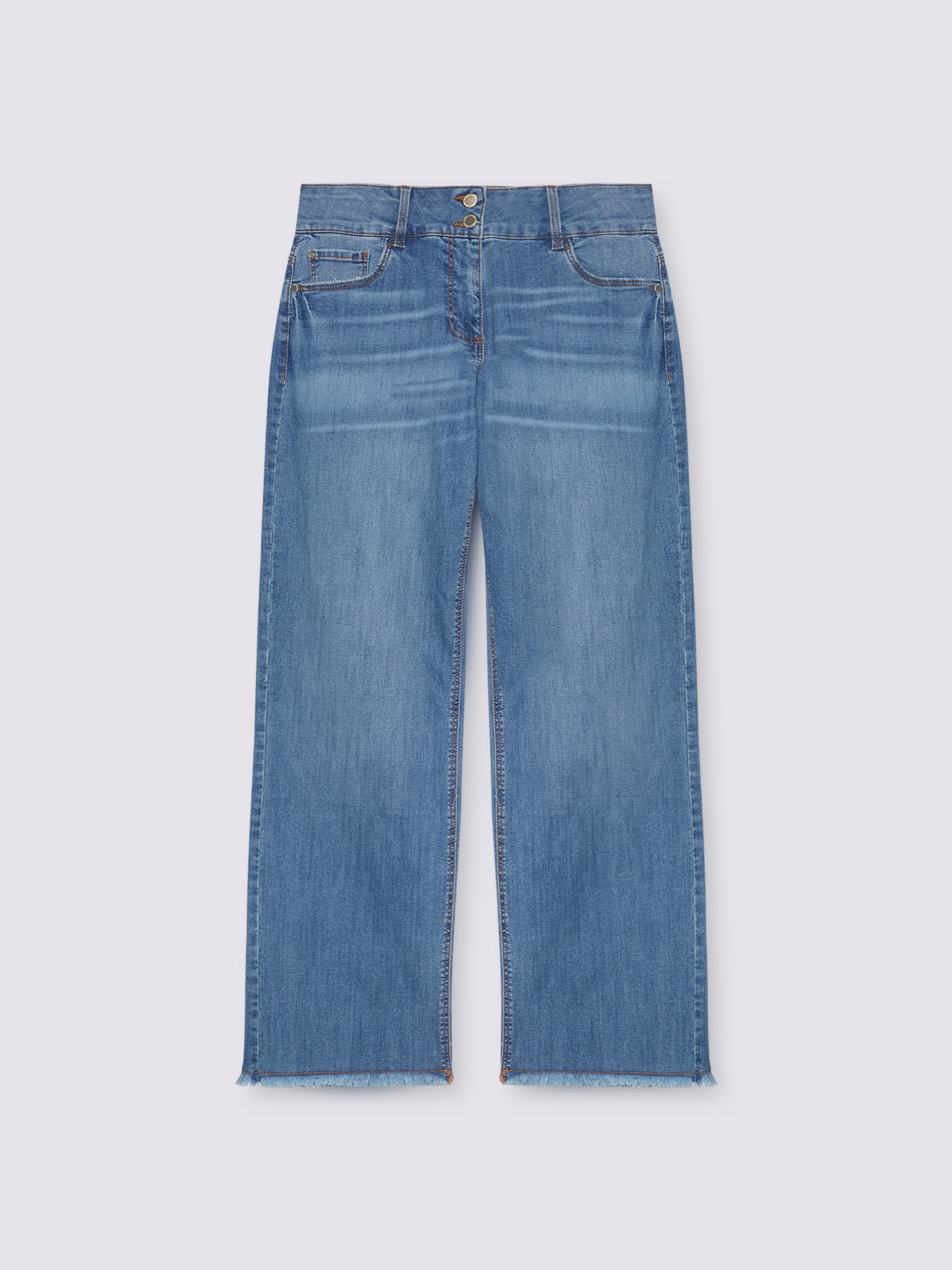 Regular jeans with frayed hem image number 5