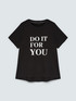 Cotton t-shirt with motivational slogan image number 4