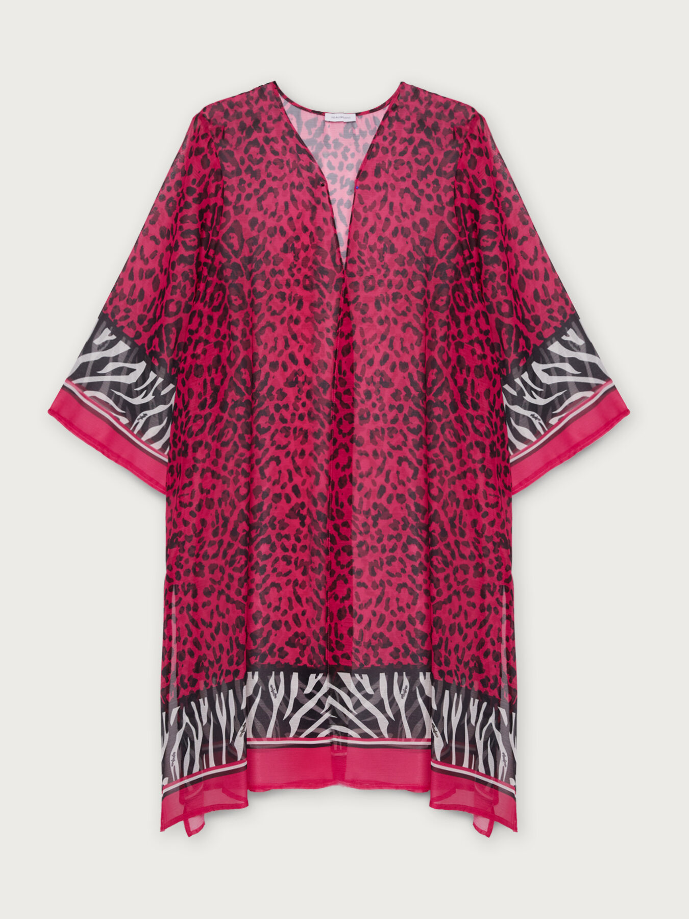 Printed open-front kaftan image number 3