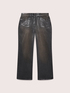 Straight leg jeans with laminated effect image number 4