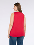 Two-material top with V-neck image number 1