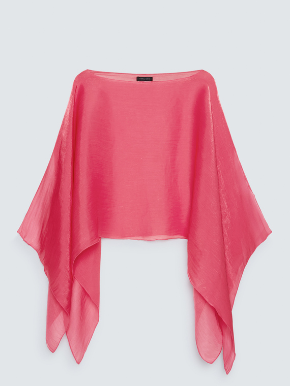 Lightweight iridescent shrug