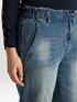 Jeans balloon strappo davanti con tessuto tweed image number 3
