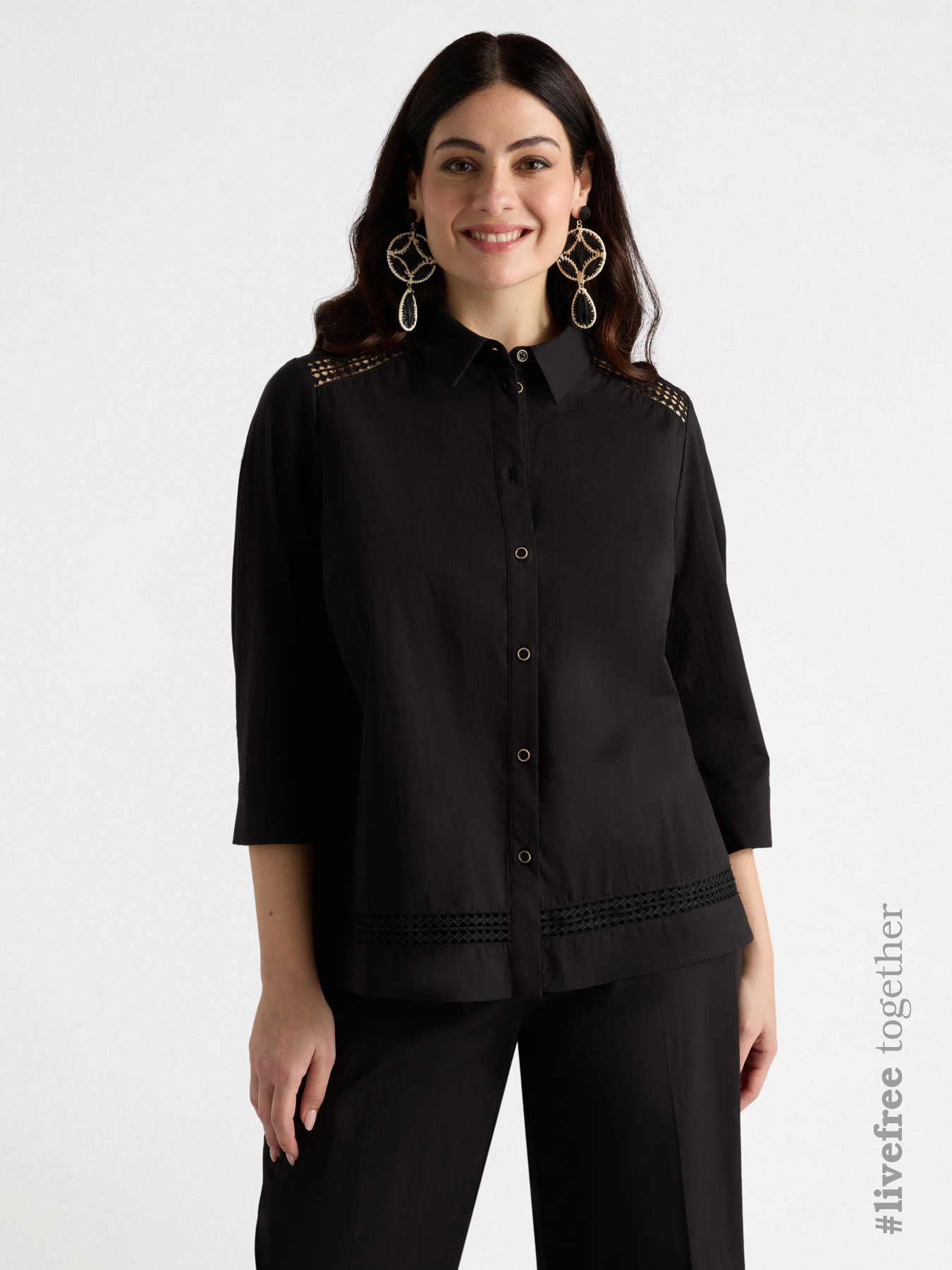 Hemdbluse mit Ajour-S&auml;umen image number 0