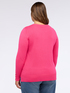 Crewneck sweater with buttons on the cuffs image number 1
