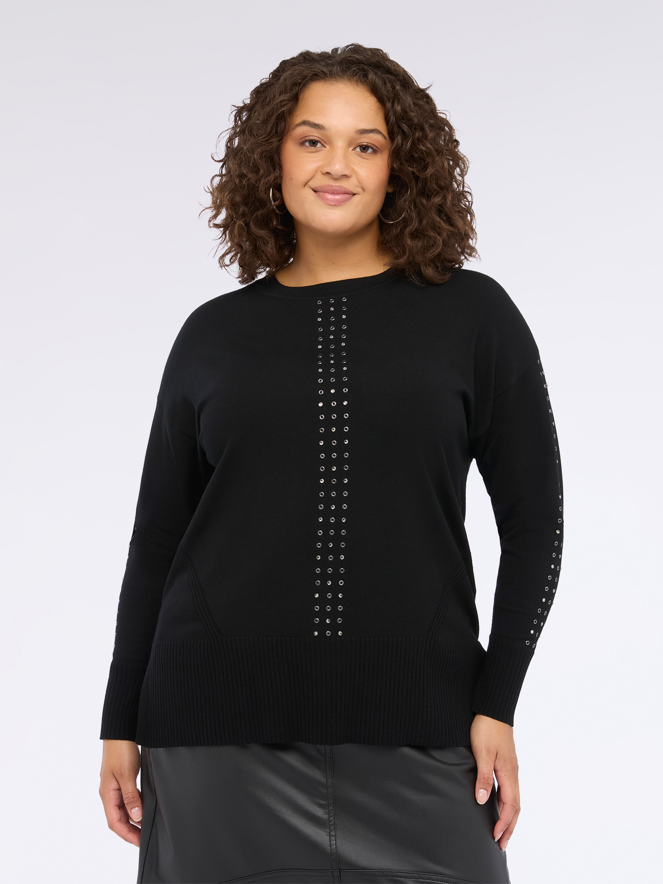 Sweater with glittery appliqu&eacute;s image number 2