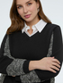 Sweatshirt with shirt detail image number 0