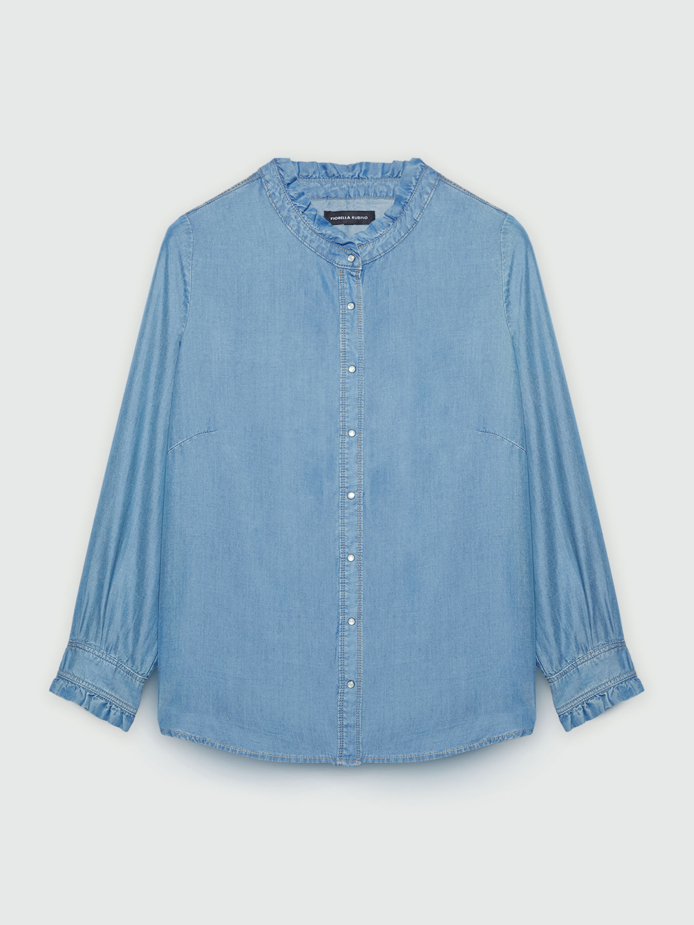 Camicia in denim lavaggio chiaro image number 4