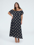 Vestito Chill off-shoulder con stampa image number 0