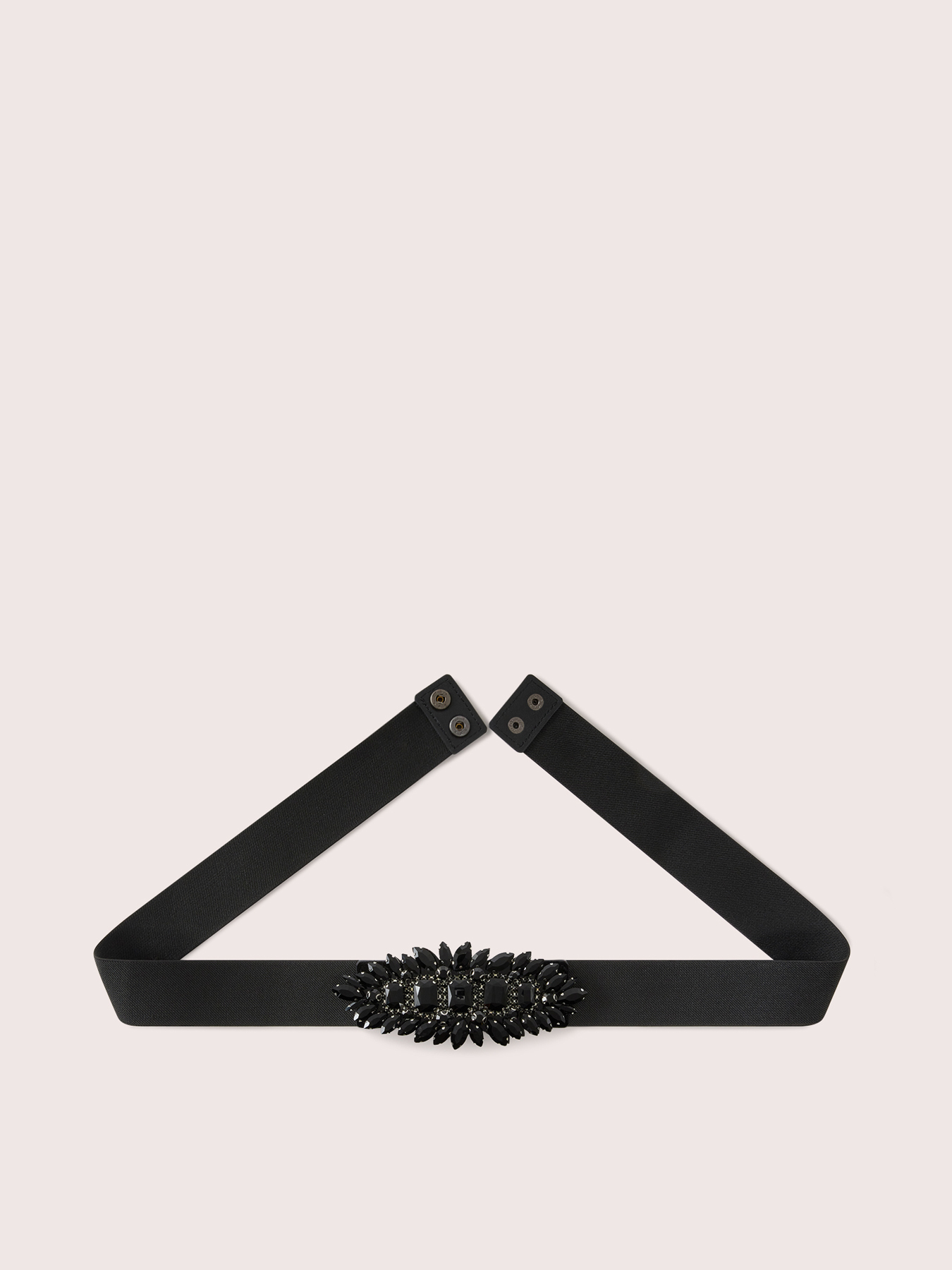 Elasticated belt with jewel embellishments image number 2