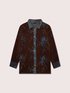 Denim shirt jacket with floral embroidery image number 6