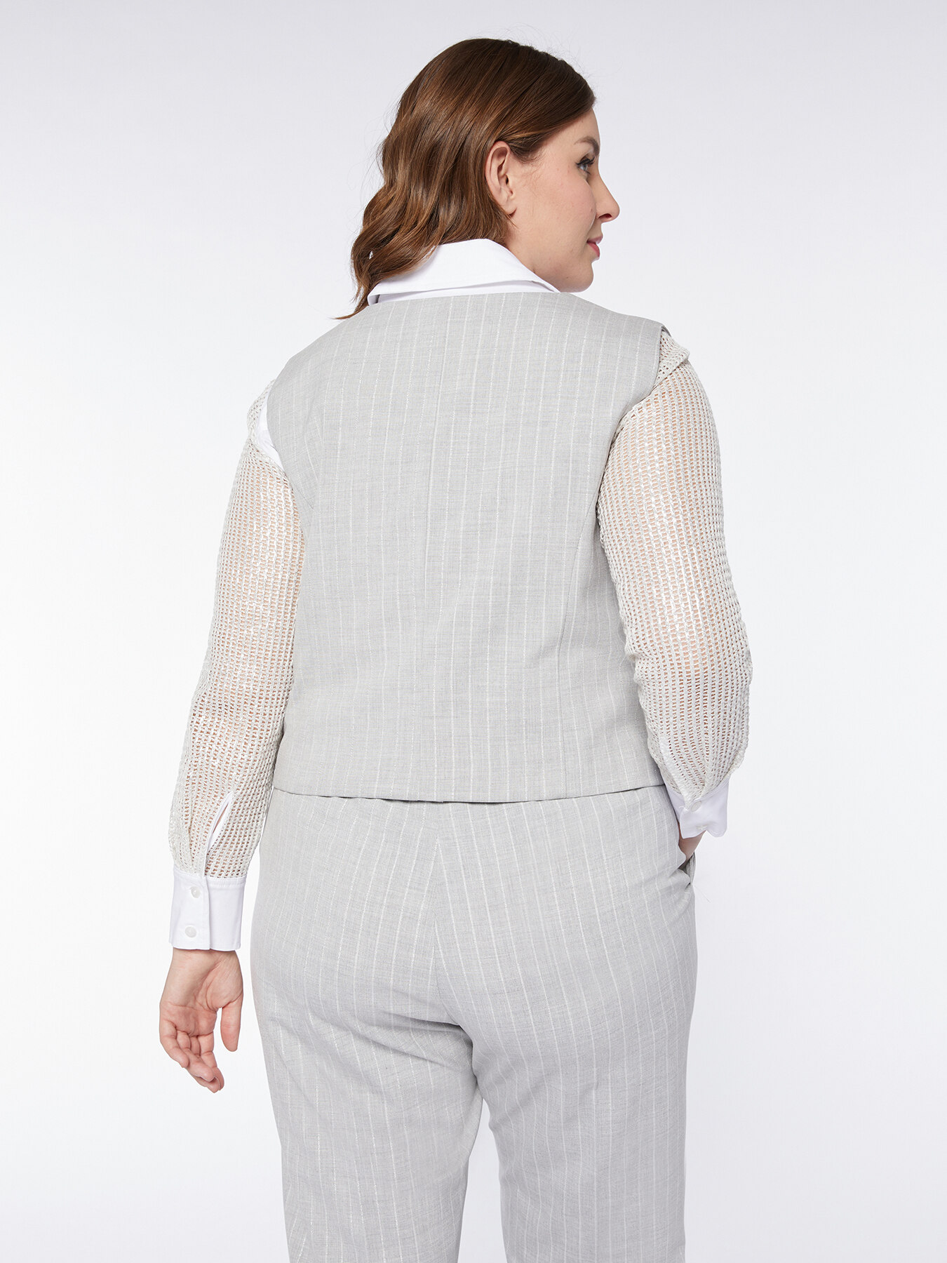 Lurex-Nadelstreifen-Weste image number 1