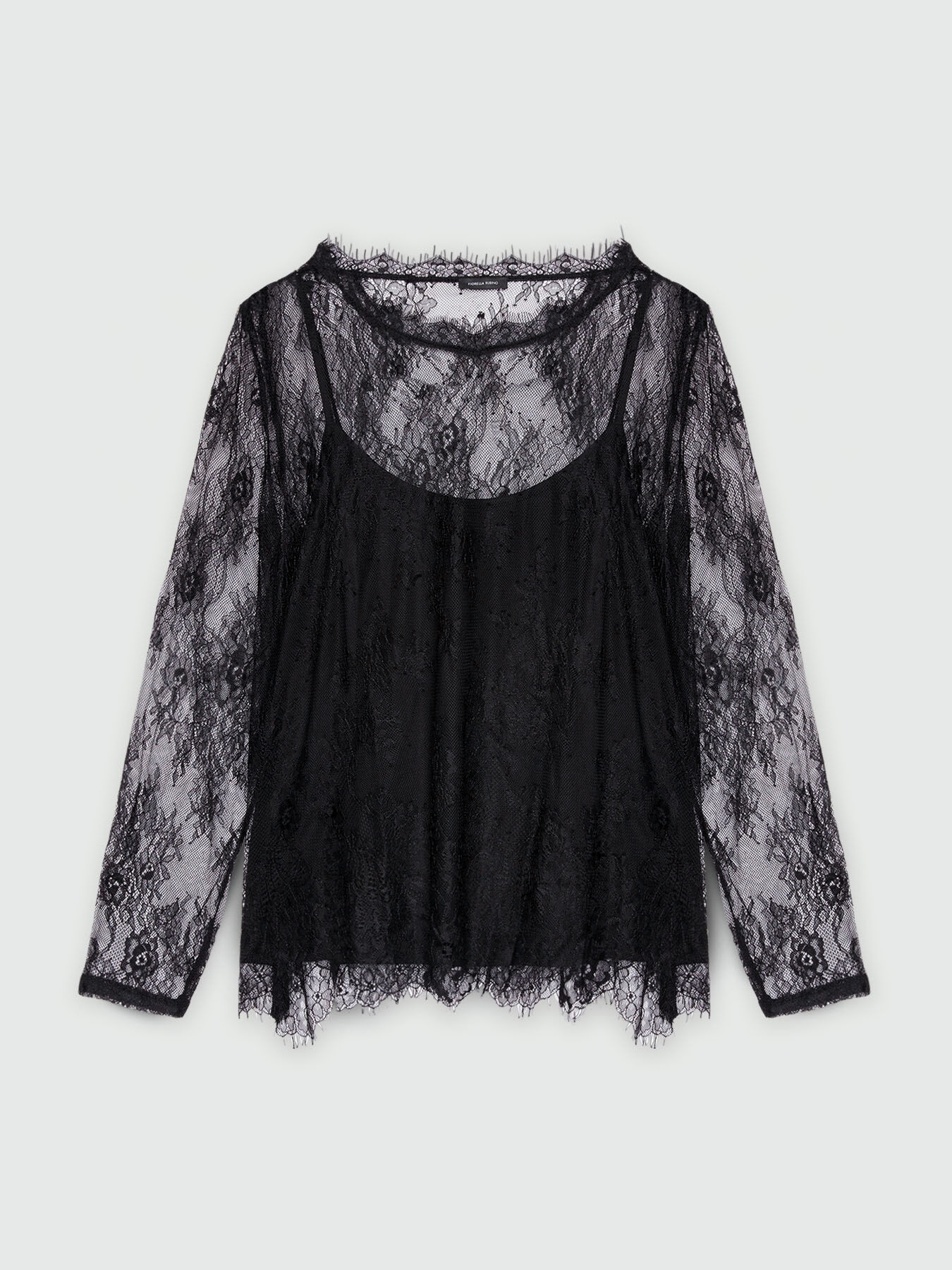 Lace T-shirt with top image number 4