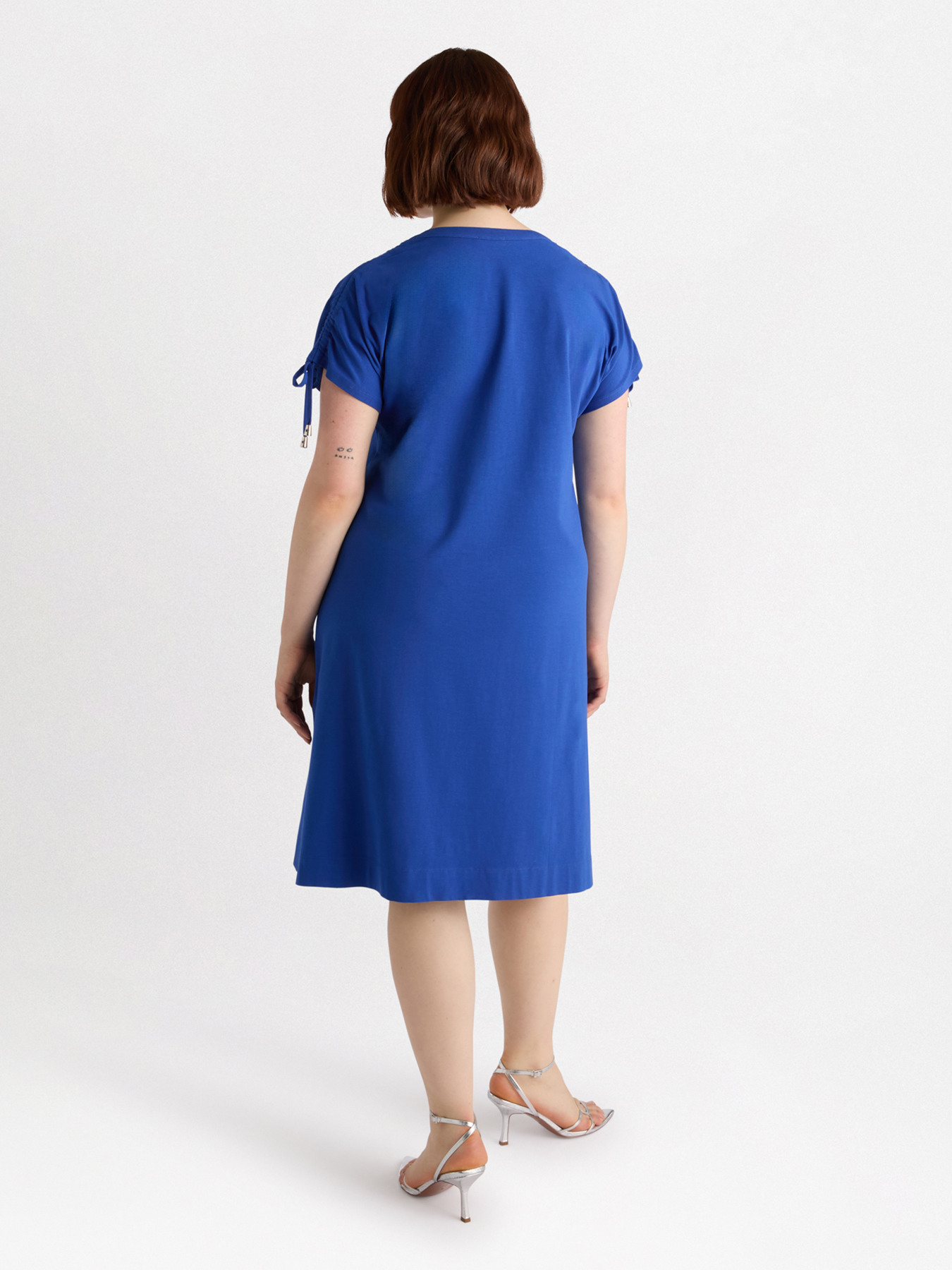 Dress with drawstring on the shoulders image number 1