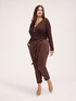 Cotton-blend chino trousers with belt image number 2