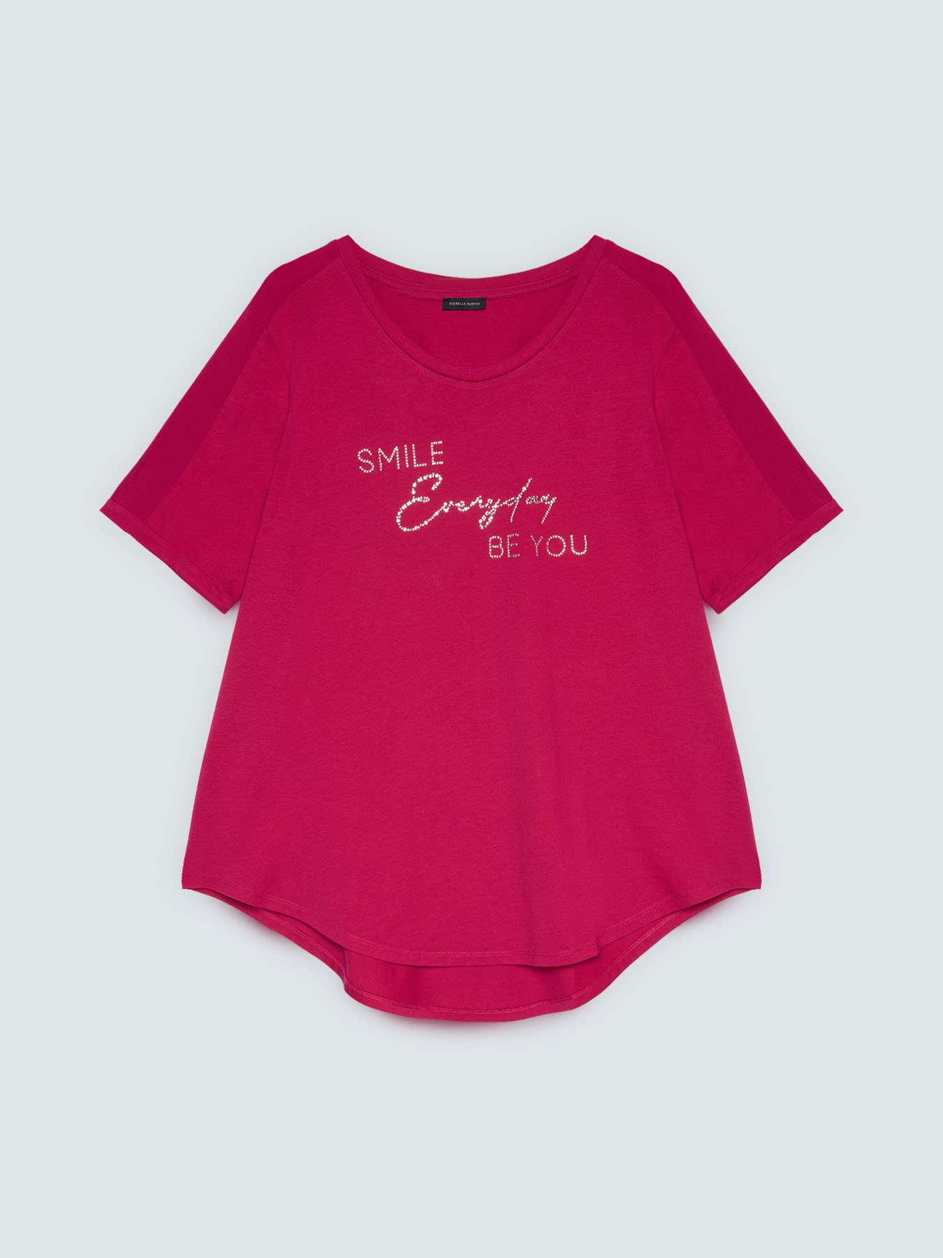 T-shirt in cotone con scritta motivazionale image number 0