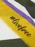 Striped scarf with #livefree logo image number 2