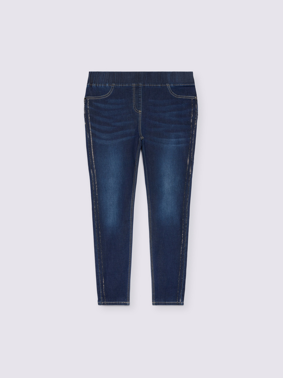 Jeggings mit seitlichen Strasssteinen