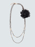 Collana con spilla fiore in tulle image number 0