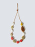 Short necklace with coloured pendants image number 0