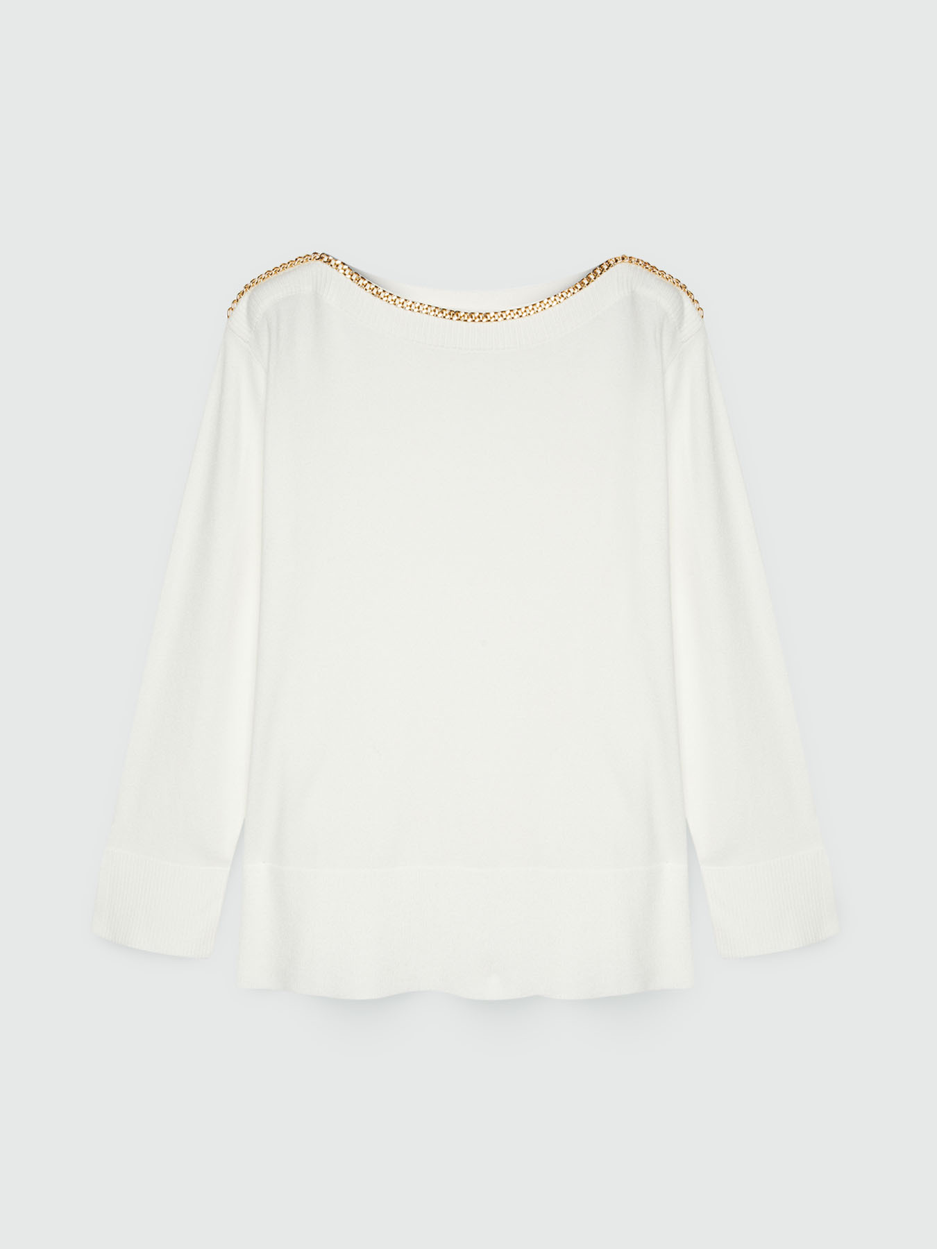 Camiseta con cadena en el escote image number 4
