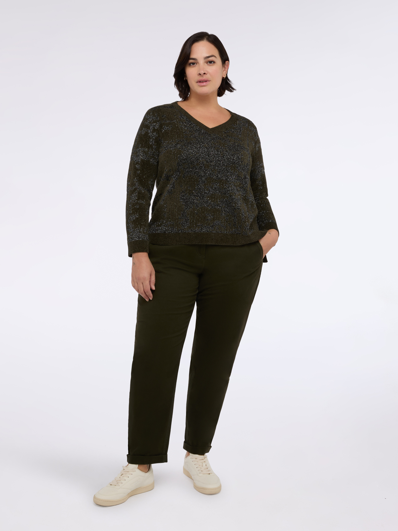 Camouflage knit with laminated effect image number 2