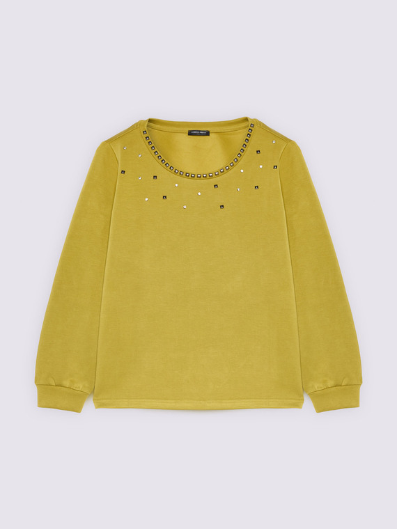 Scuba sweatshirt with studs