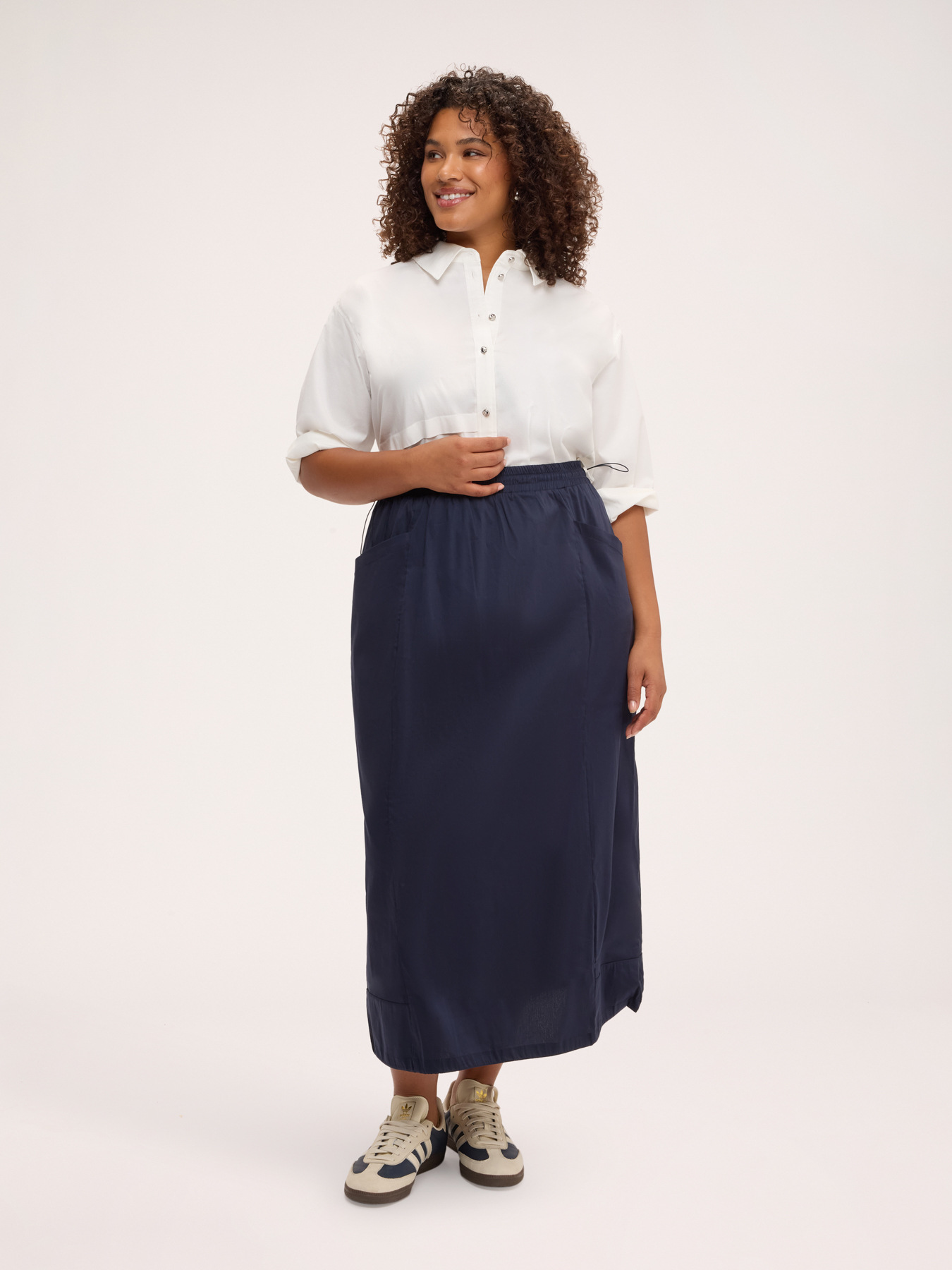 Skirt with drawstring waist image number 2