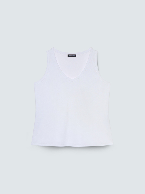 Jersey top with V-neck