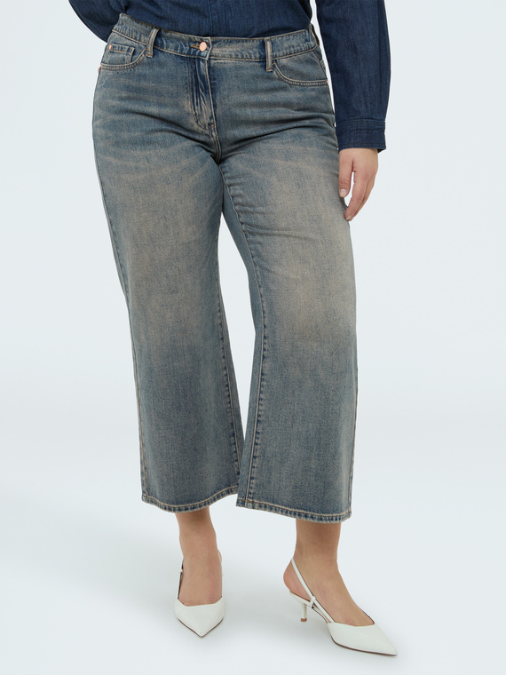 Cropped jeans washed wash